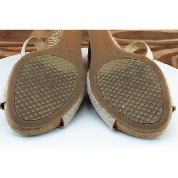 Aerosoles Women Sz 9.5 M Beige Wedge Synthetic‎ Shoes Air Plush - Picture 6 of 7